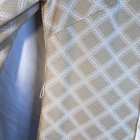 VTG Chapter Two Diamond Pattern Shirt Dress Retro 70s Button Placket Size 10 - Picture 5 of 9